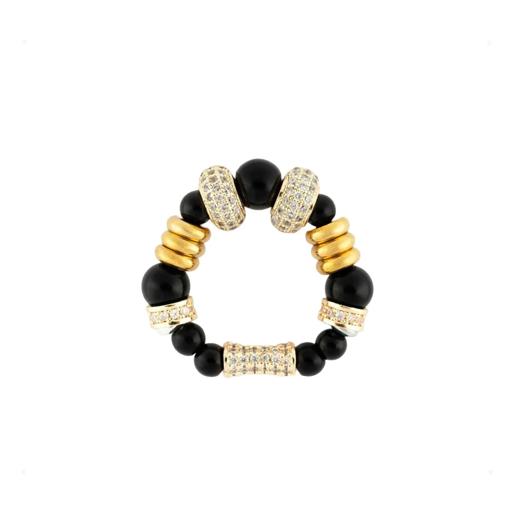 Bague Nefertiti Double | Noir- Image produit n°0