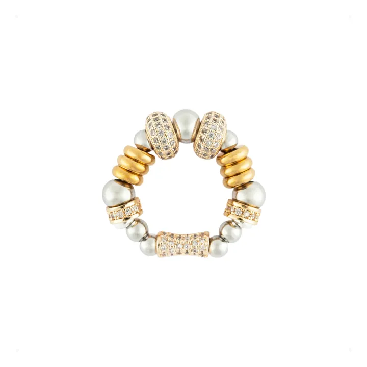 Bague Nefertiti Double | Doré- Image produit n°0