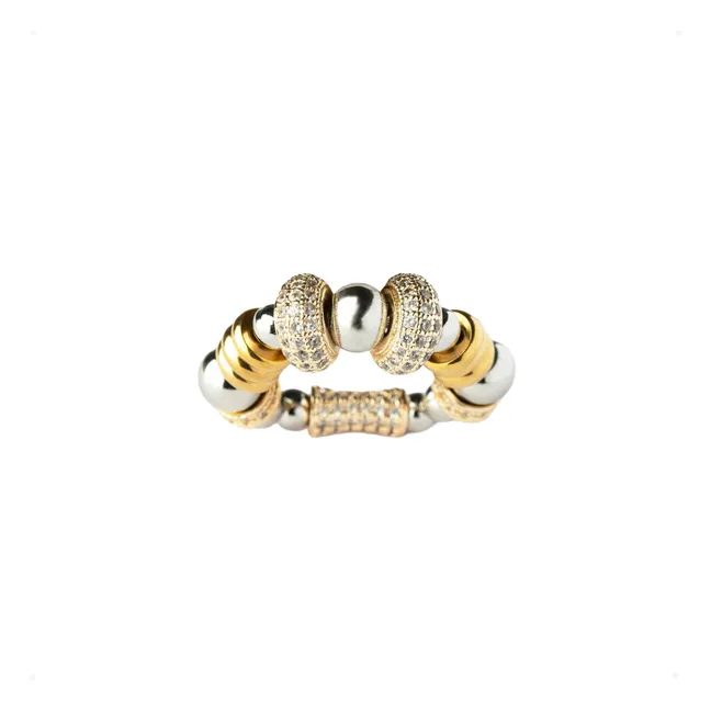 Bague Nefertiti Double | Doré
