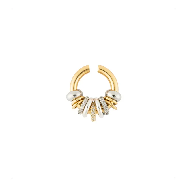 Earcuff Eyelets Shiny | Doré/Argenté
