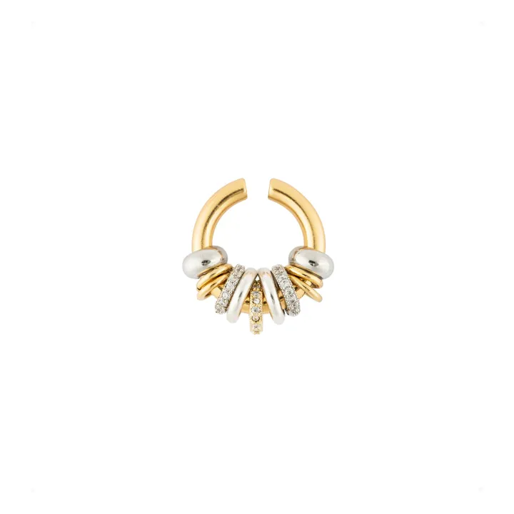 Earcuff Eyelets Shiny | Doré/Argenté- Image produit n°0