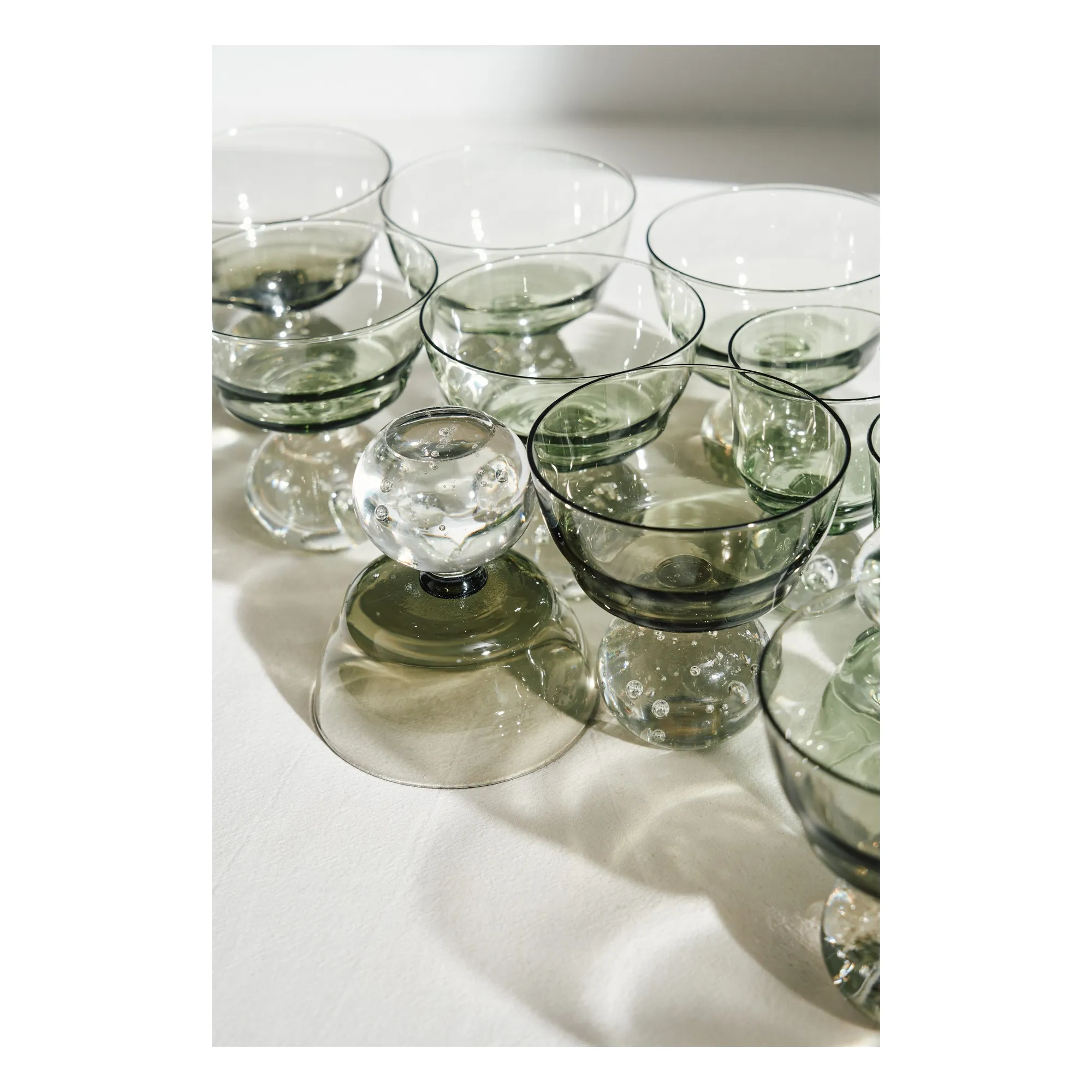 Verres à pied Eternal snow - Set de 6 | Vert- Image produit n°2