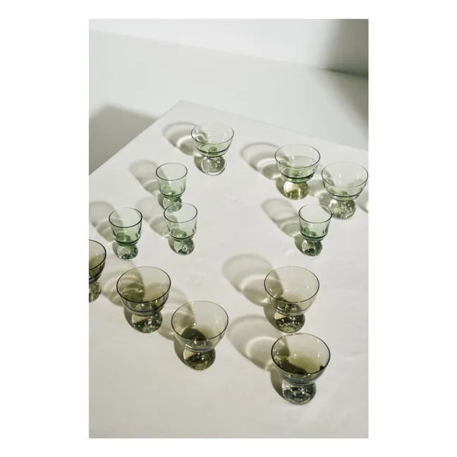 Verres à pied Eternal snow - Set de 6 | Vert