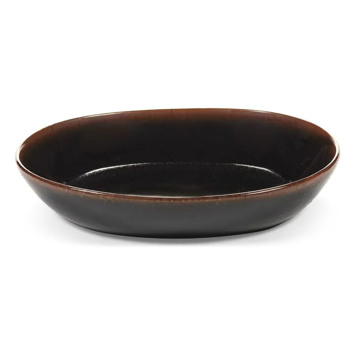 Assiettes creuses Out of lines, Uncharted - Set de 2 | Marron- Image produit n°0