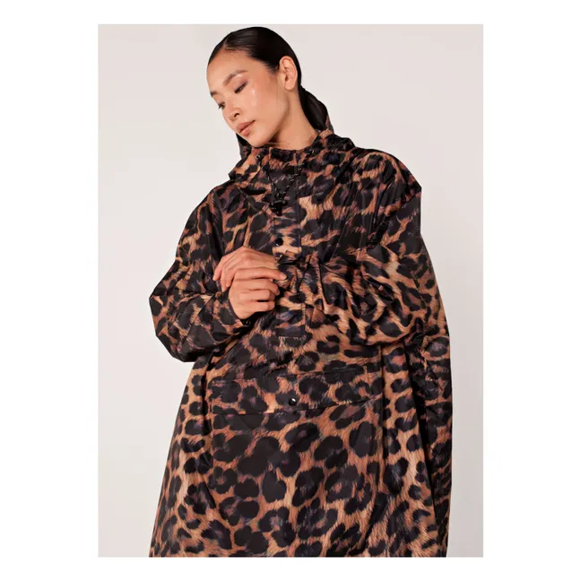 Cape Imperméable Dark Léopard - Collection Femme | Marron