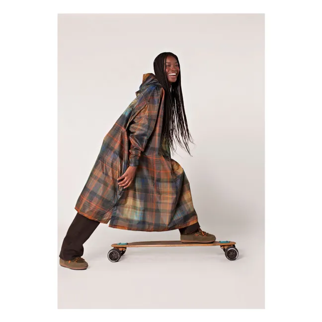 Cape Imperméable Tartan - Collection Femme | Orange