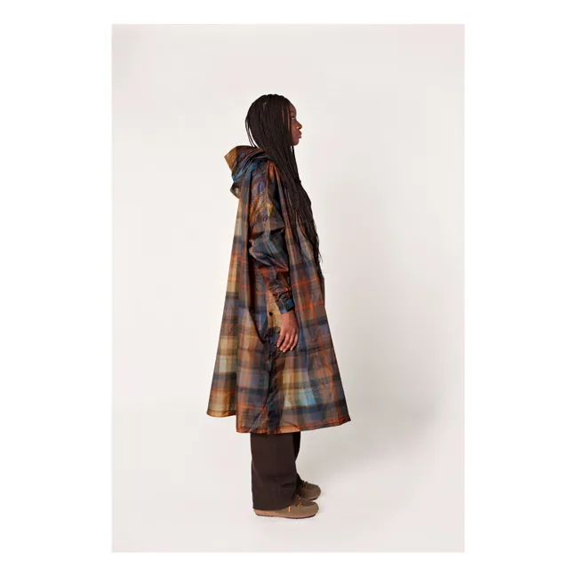Cape Imperméable Tartan - Collection Femme | Orange