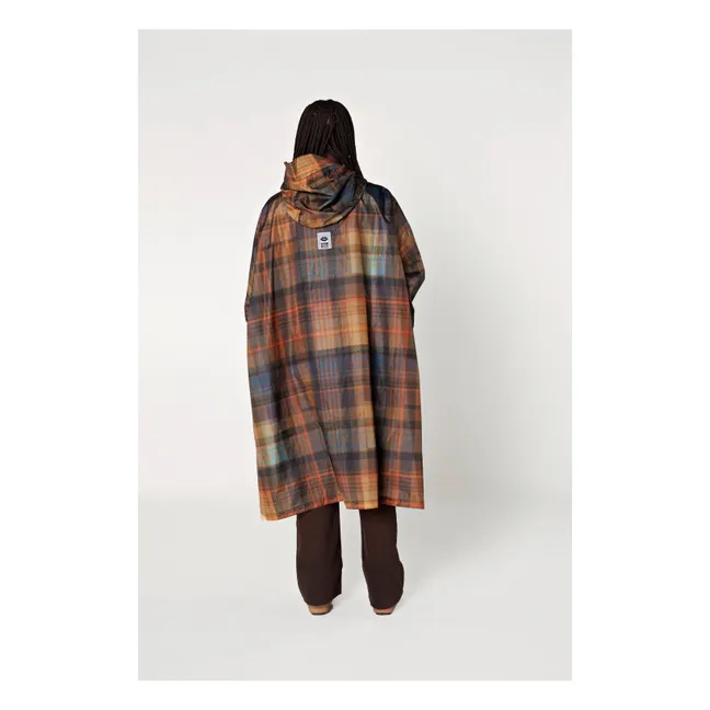 Cape Imperméable Tartan - Collection Femme | Orange