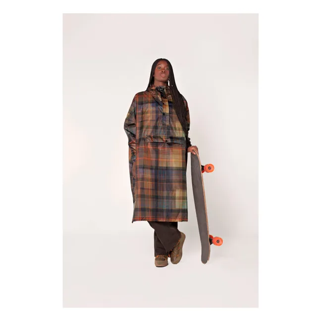Cape Imperméable Tartan - Collection Femme | Orange
