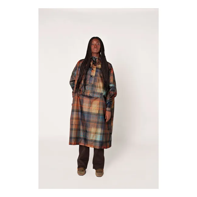 Cape Imperméable Tartan - Collection Femme | Orange
