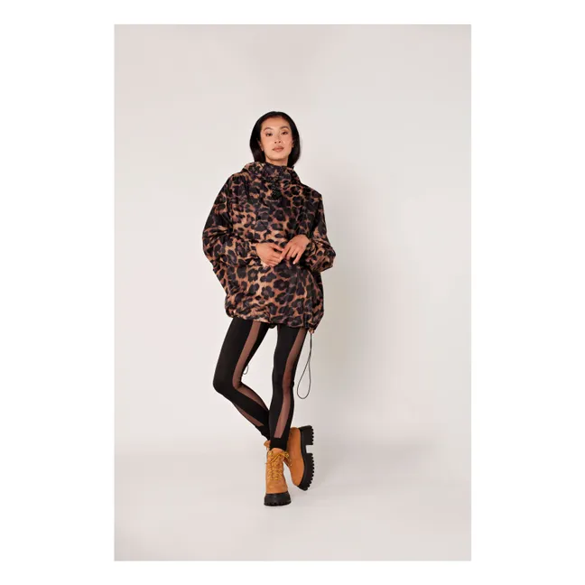 Anorak Imperméable Dark Léopard | Marron