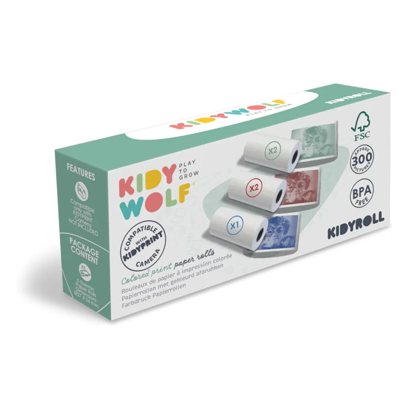 Recharges colorées pour appareil photo thermique - Set de 5- Image produit n°0