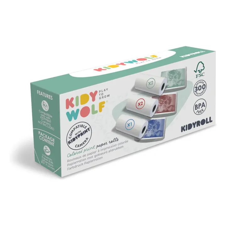 Recharges colorées pour appareil photo thermique - Set de 5- Image produit n°0