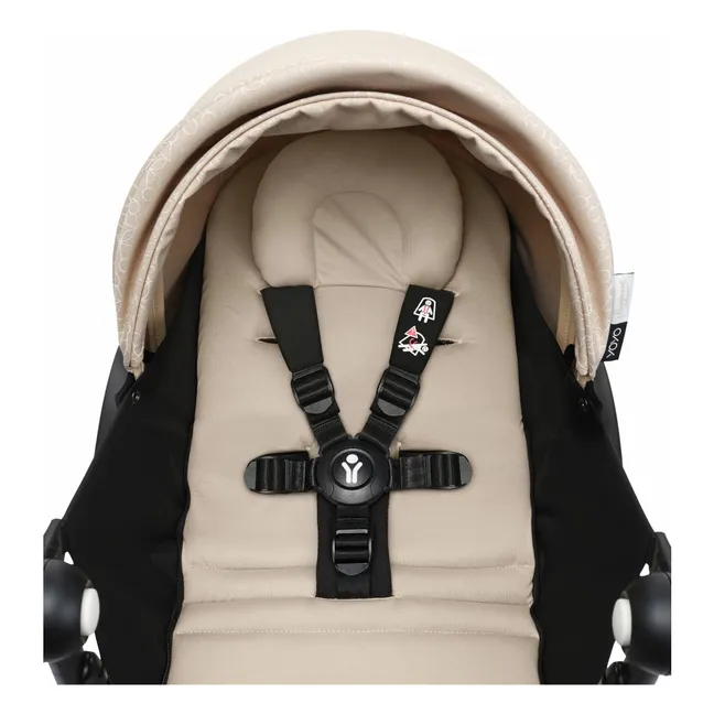 YOYO³ Bonpoint 0+ cochecito recién nacido Chasis blanco | Beige