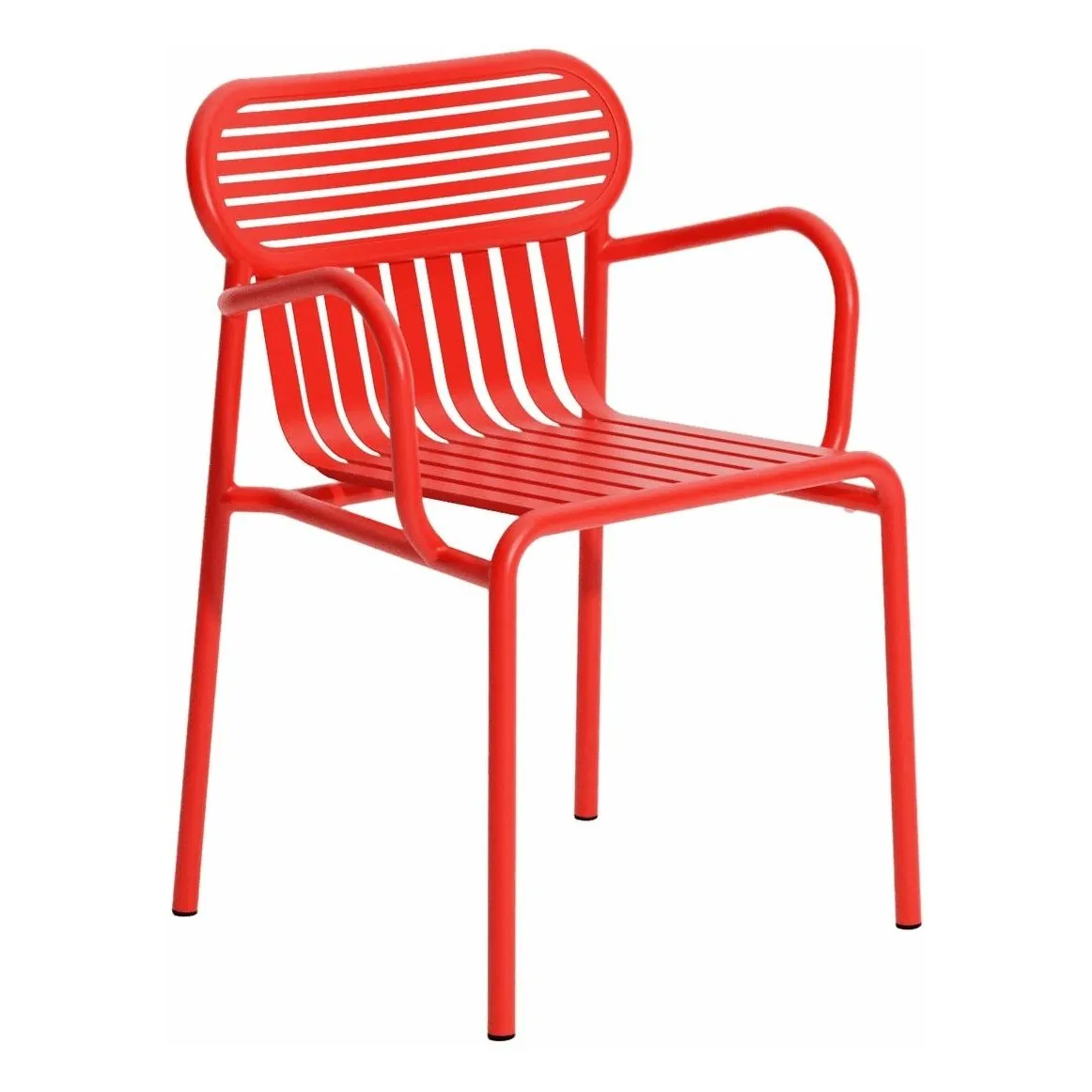 Petite Friture Red Week-End Chair With Armrests - Set Of 2