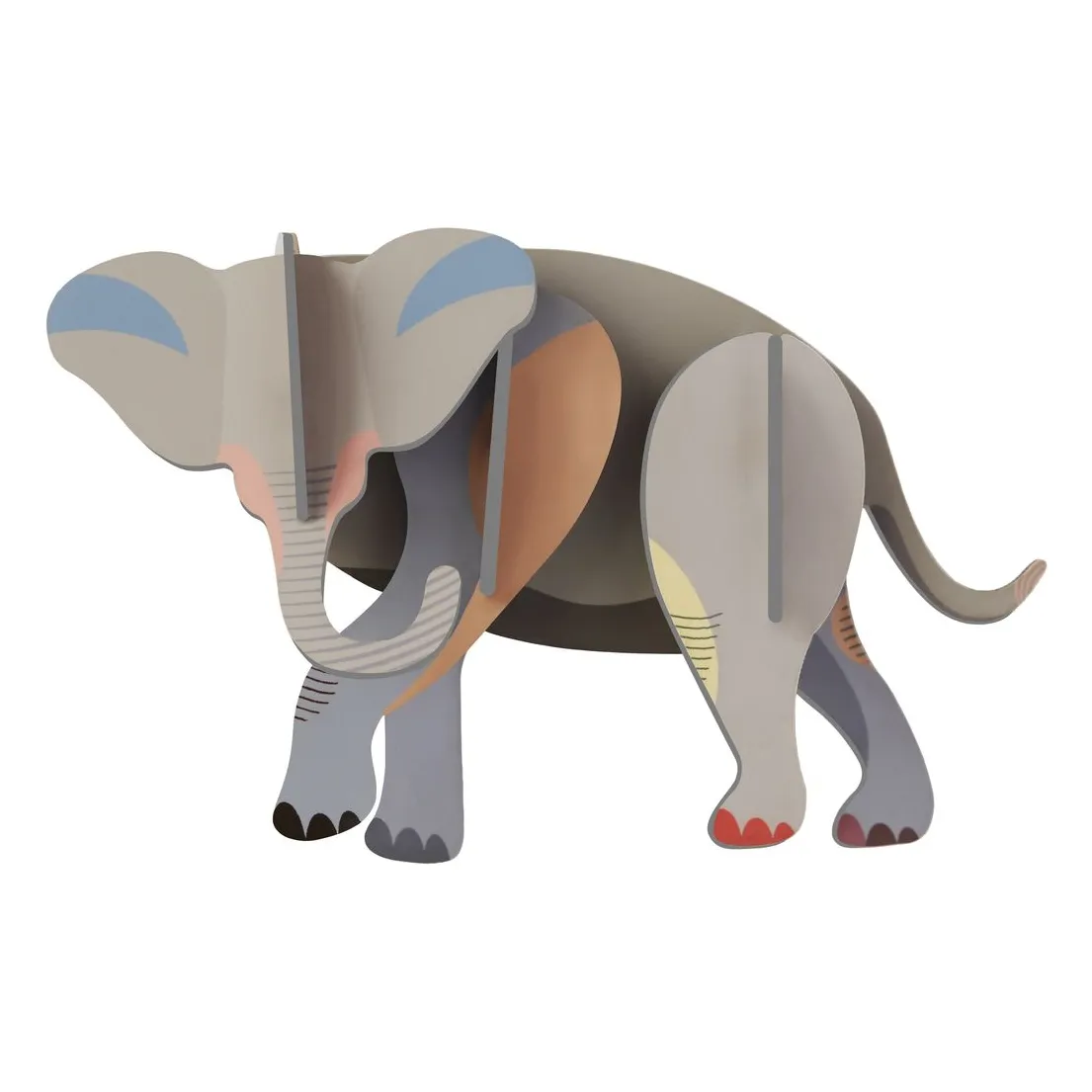 Studio Roof Multicoloured Elephant Wall Decoration