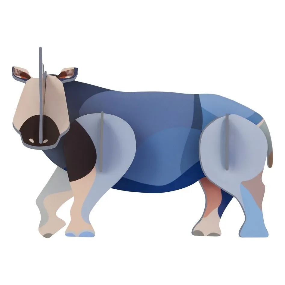 Studio Roof Multicoloured Rhinoceros Wall Decoration