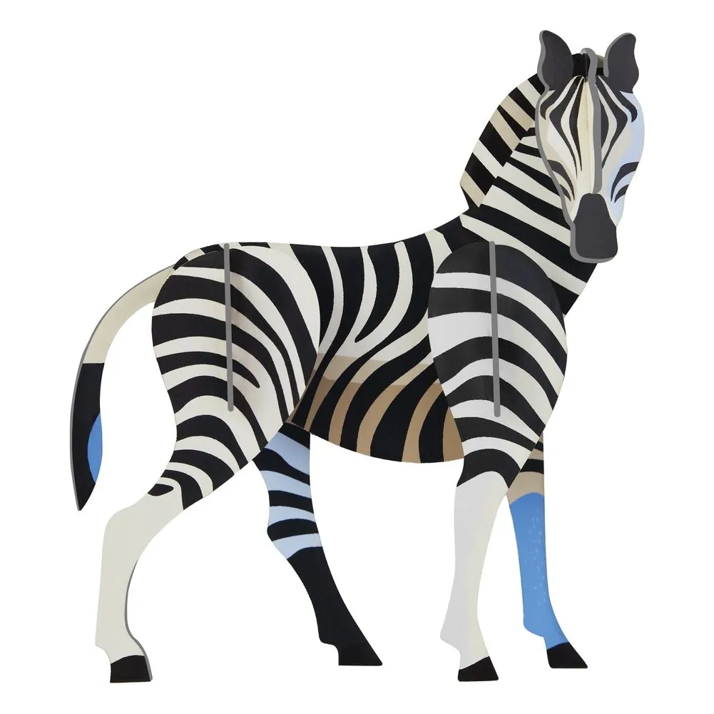 Studio Roof Multicoloured Zebra Wall Decoration