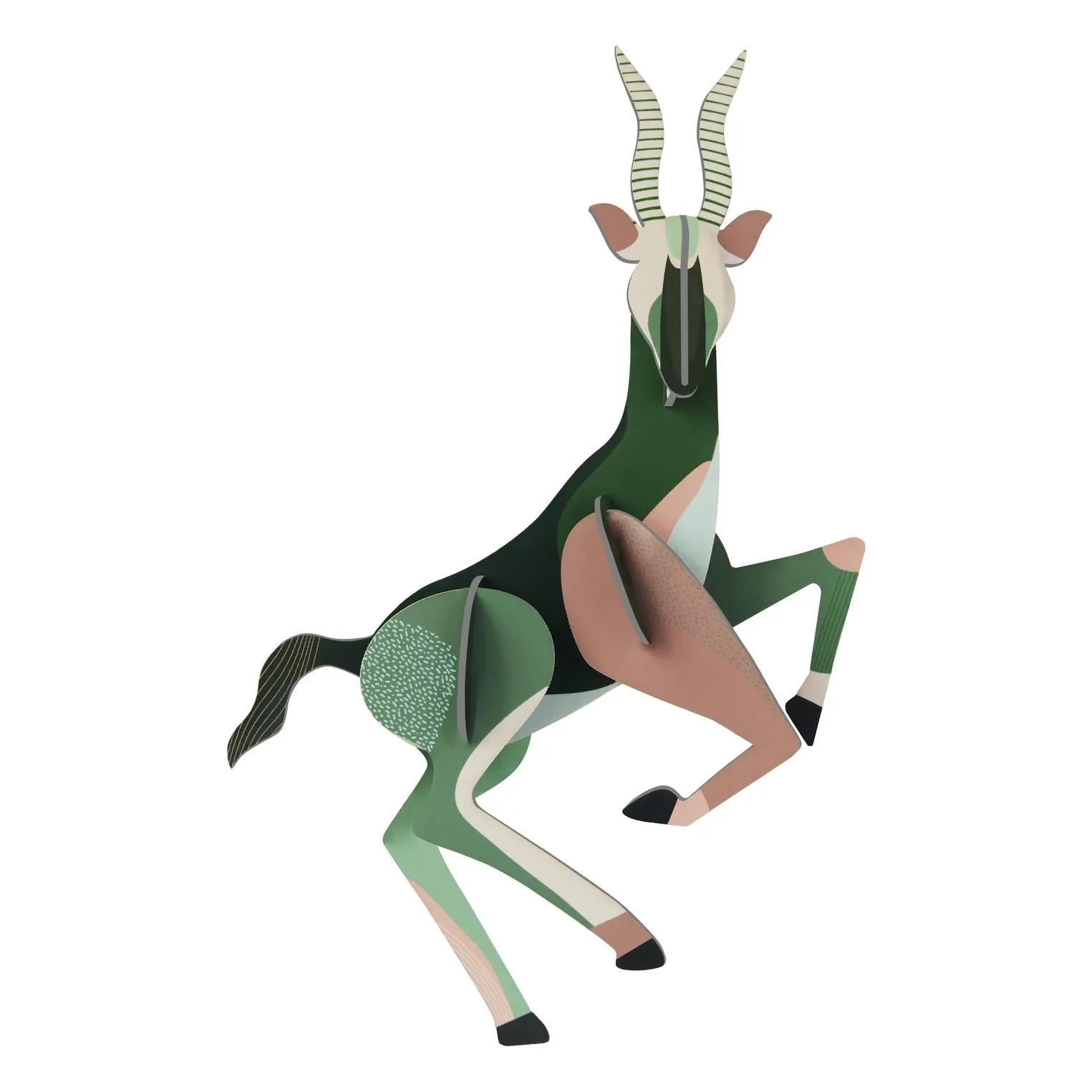 Studio Roof Multicoloured Antelope Wall Decoration