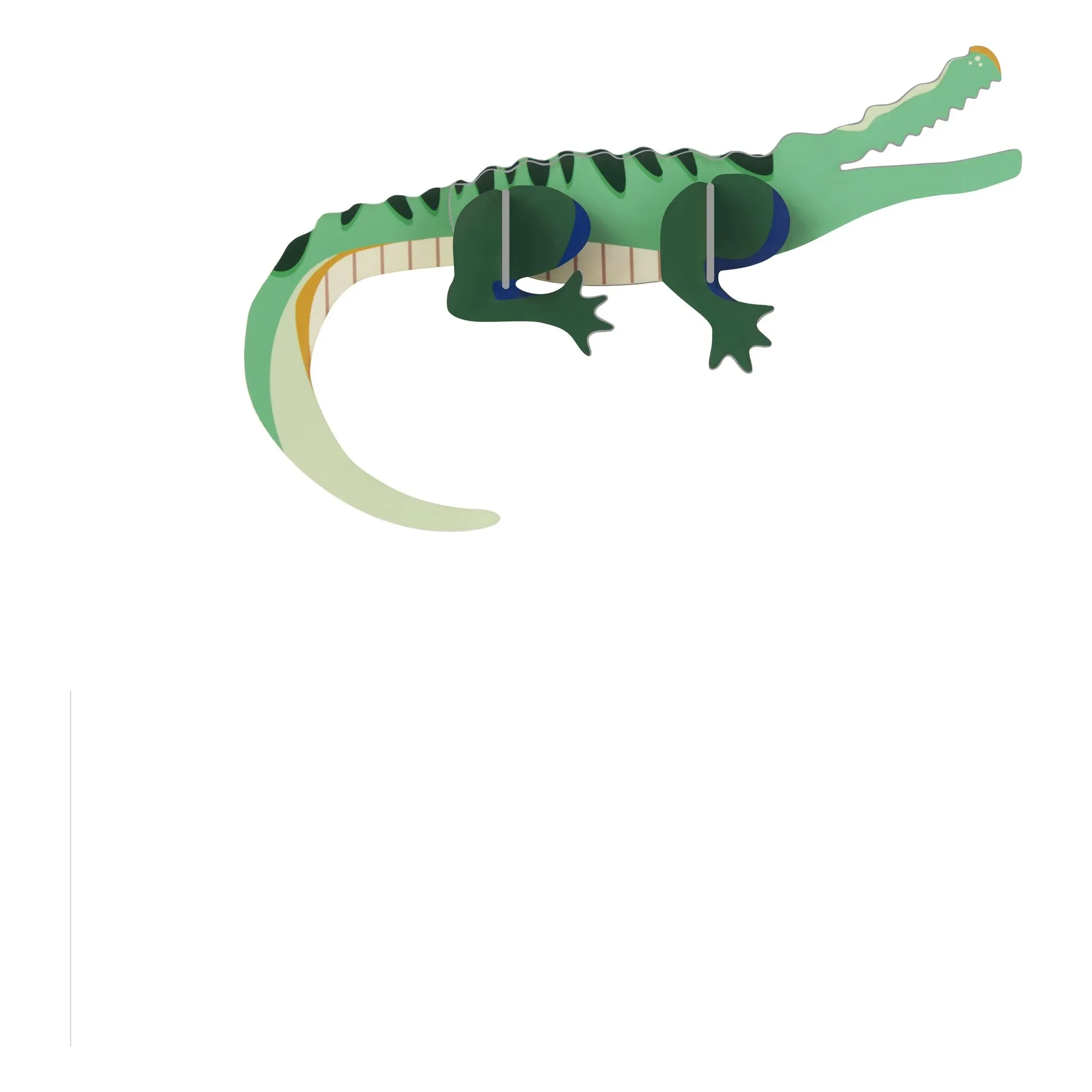 Studio Roof Multicoloured Crocodile Wall Decoration