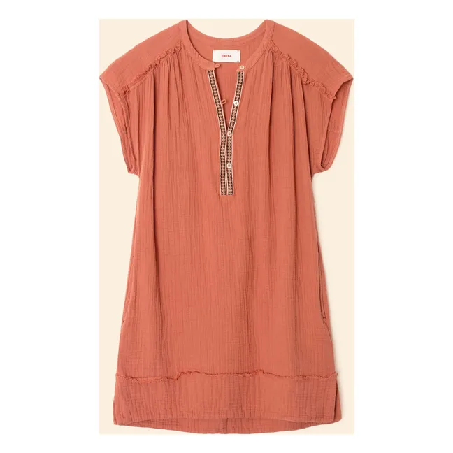 Robe Talula Gaze de Coton | Vieux Rose