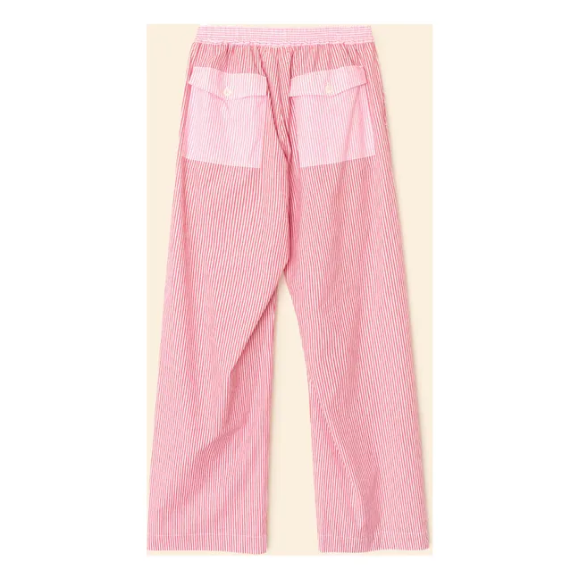 Pantalon Maxime Rayé | Rose
