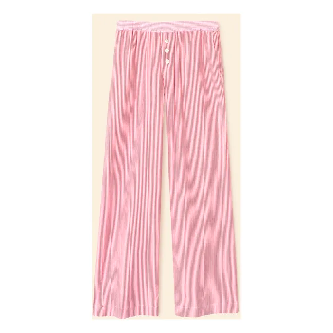 Pantalon Maxime Rayé | Rose