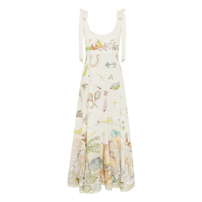 Kleid Anouk Ballet Leinen | Cremefarben