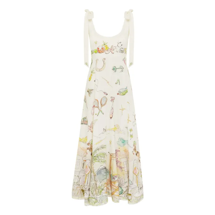 Robe Anouk Ballet Lin | Crème- Image produit n°0