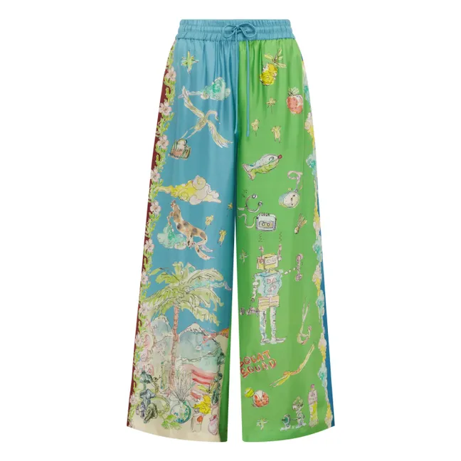 Pantalon Daria Soie | Bleu