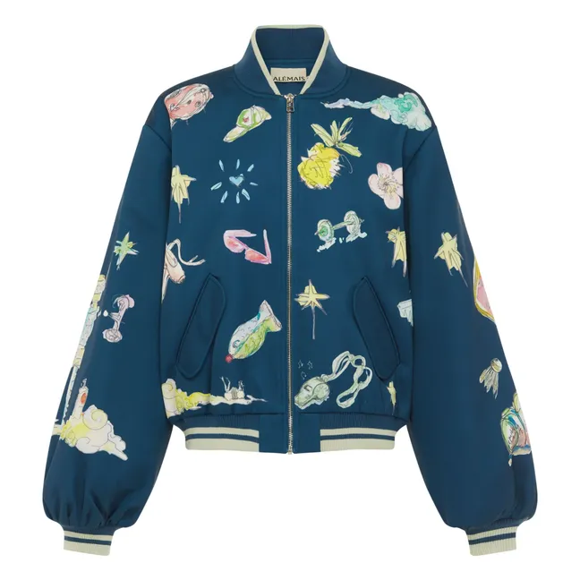 Bomber ricamato Daria | Blu