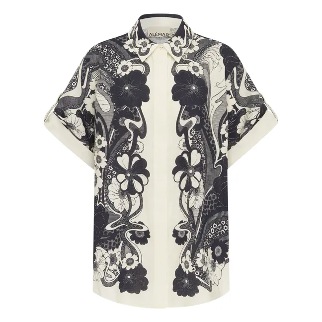 Camicia Mickey in lino | Blu marino