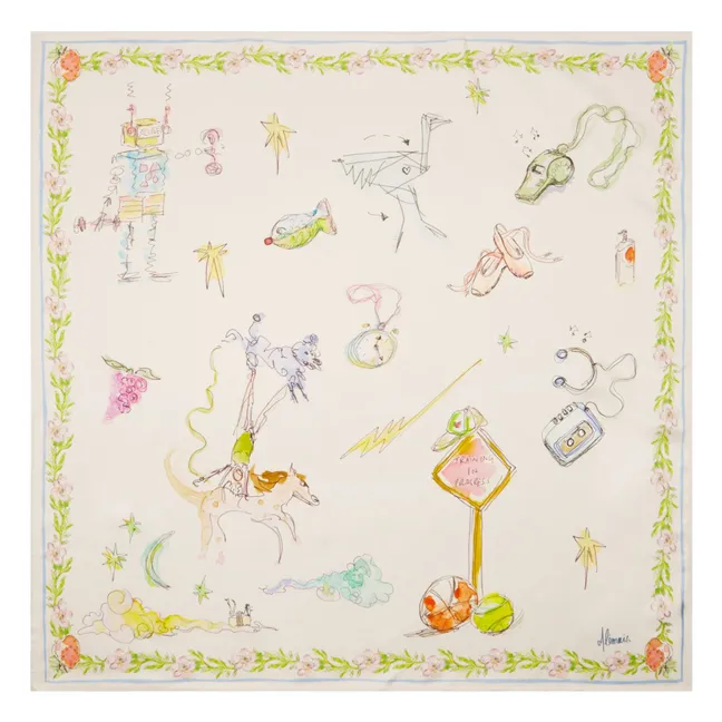 Foulard Court Soie | Ivoire