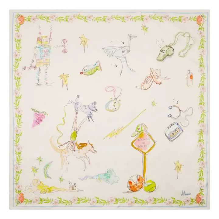 Foulard Court Soie | Ivoire- Image produit n°0