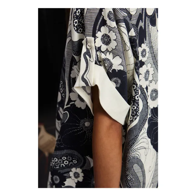 Camicia Mickey in lino | Blu marino