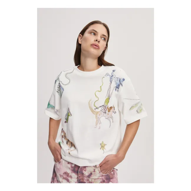 T-Shirt Anouk Bio-Baumwolle | Cremefarben