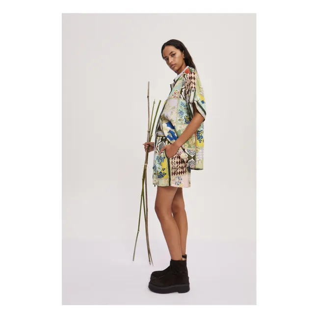 Bianca Linen shirt | Green water