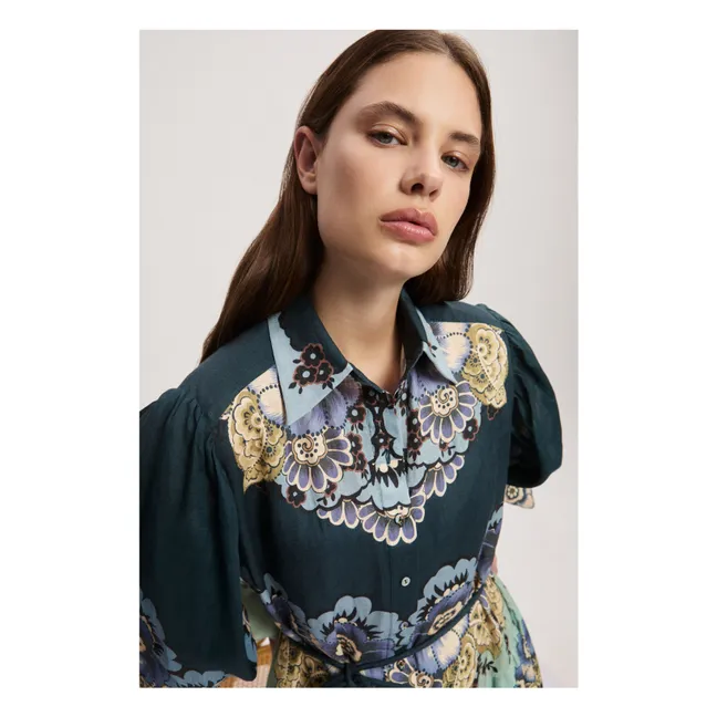 Robe Madalena Ramie | Bleu