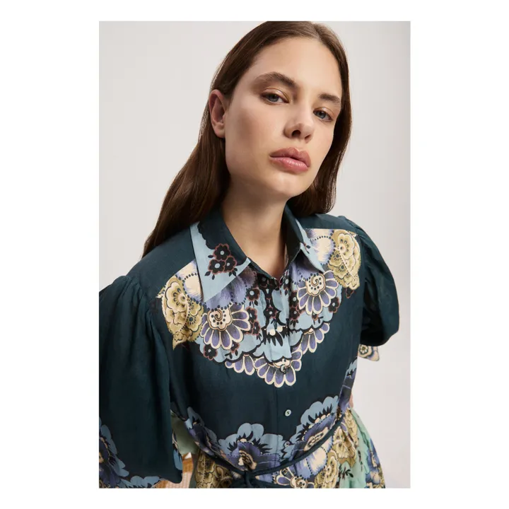 Robe Madalena Ramie | Bleu- Image produit n°5