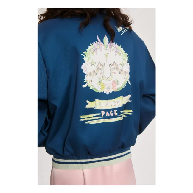 Bomberjacke Daria Bestickt | Blau