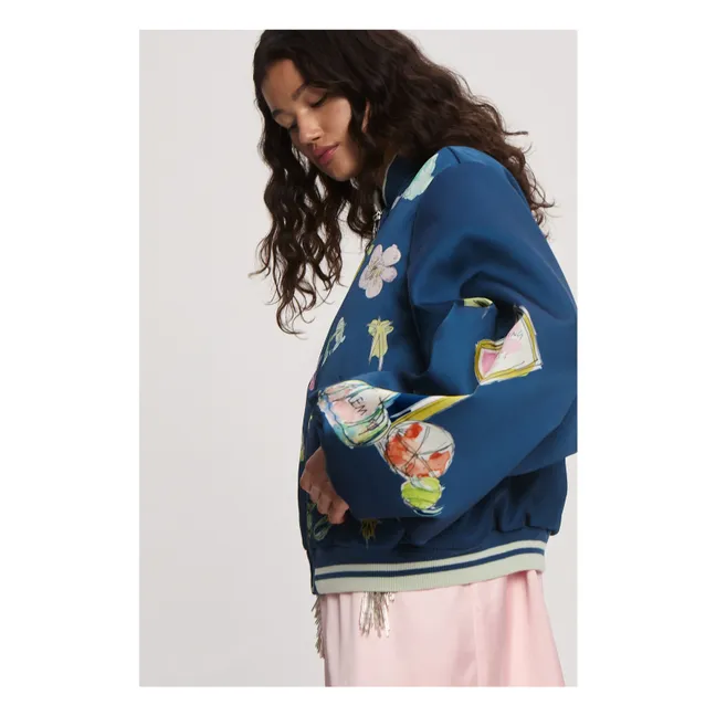 Bomber ricamato Daria | Blu