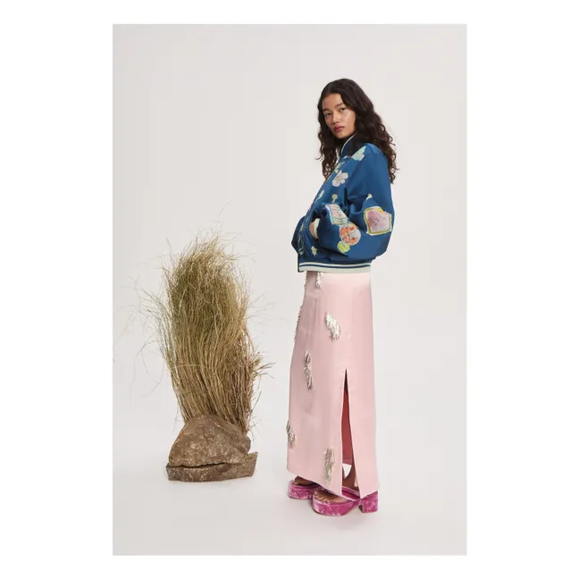 Bomberjacke Daria Bestickt | Blau