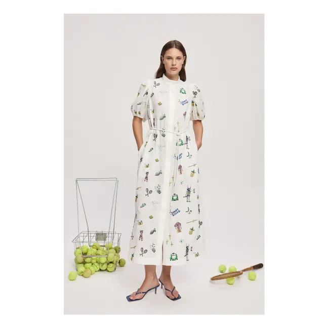 Robe Play Brodée Lin | Crème