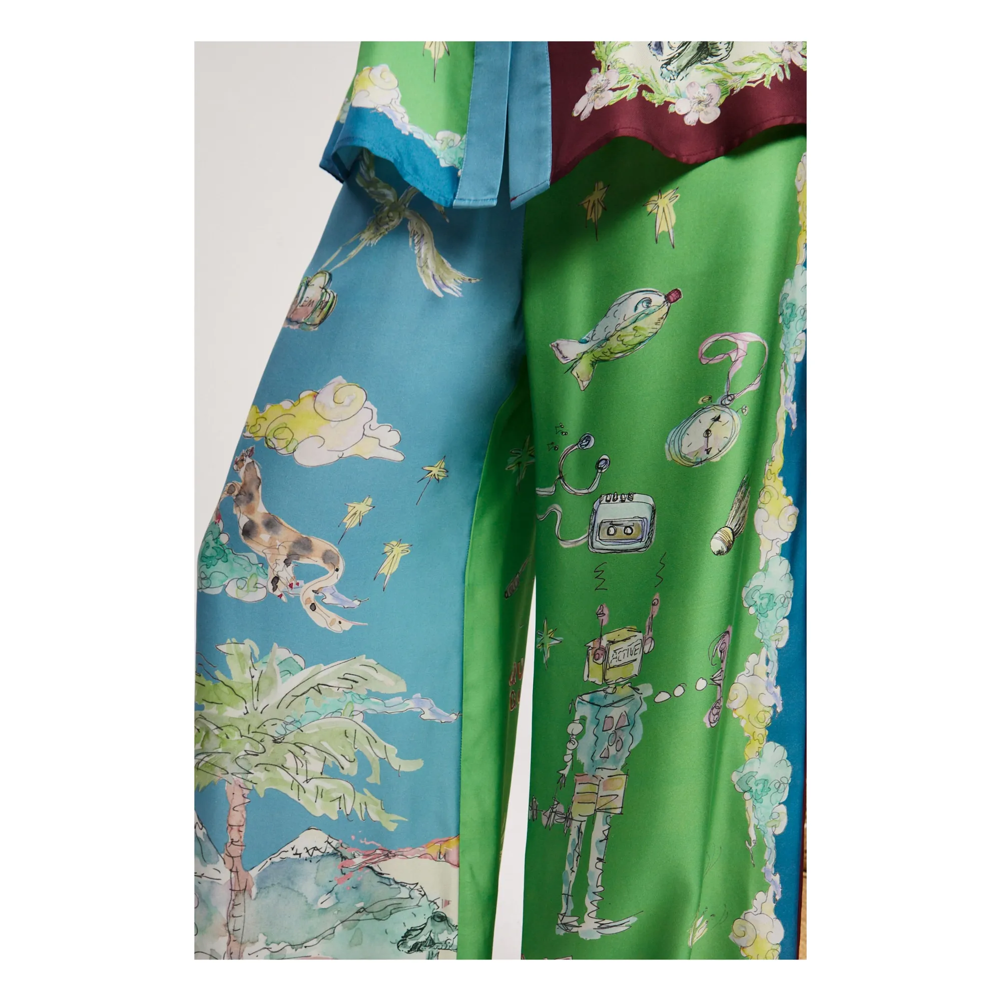 Chemise Daria Soie | Bleu- Image produit n°6