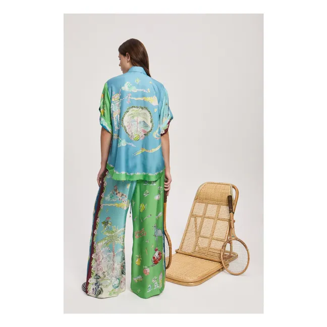 Hemd Daria Seide | Blau