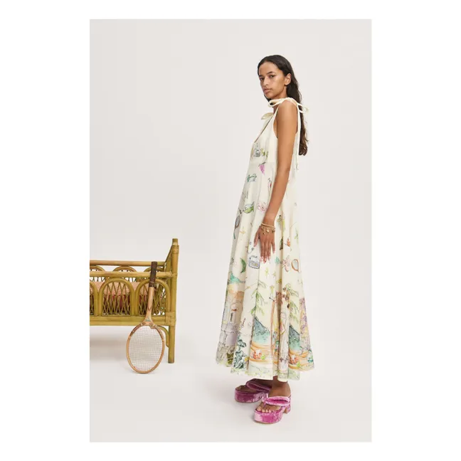 Kleid Anouk Ballet Leinen | Cremefarben