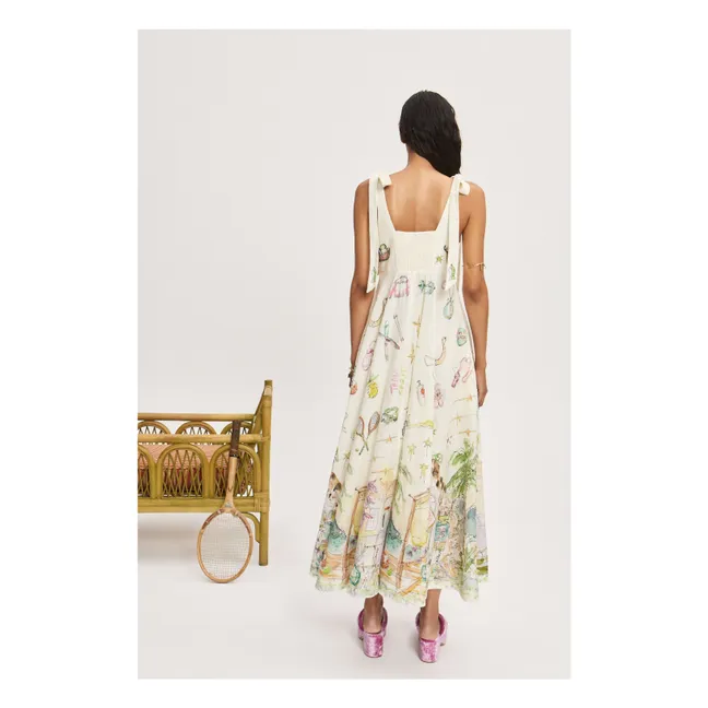 Kleid Anouk Ballet Leinen | Cremefarben