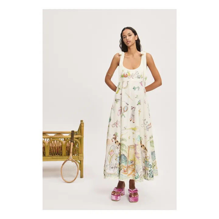 Robe Anouk Ballet Lin | Crème- Image produit n°2