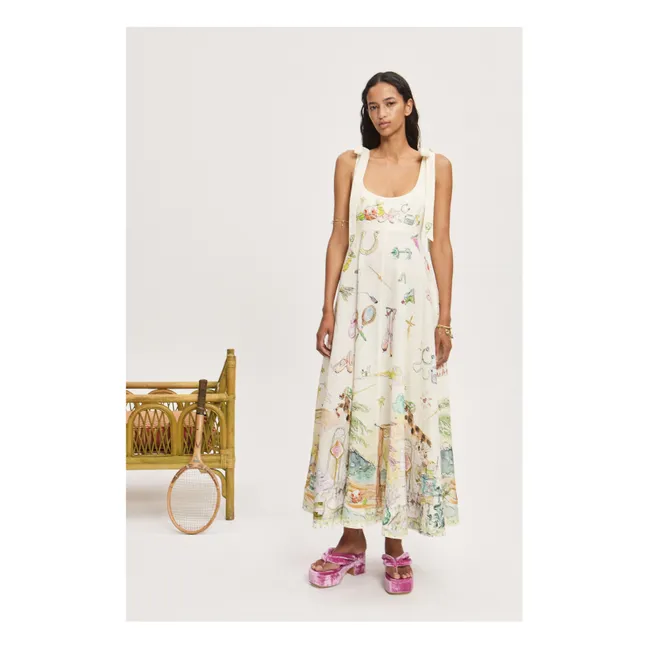 Kleid Anouk Ballet Leinen | Cremefarben