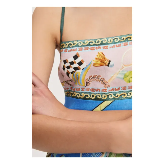 Vestido de lino Lucky Pace | Azul